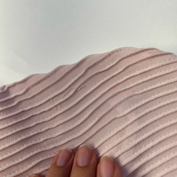 H&M Light Pink Strapless Pleated Maxi Dress NWT Size 10 - Picture 8 of 10